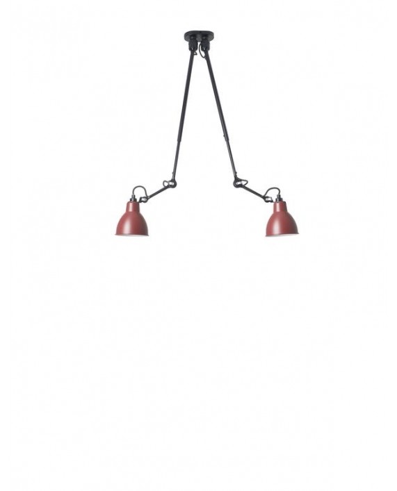 Lampe Gras 302 Double Wall Light Black Body